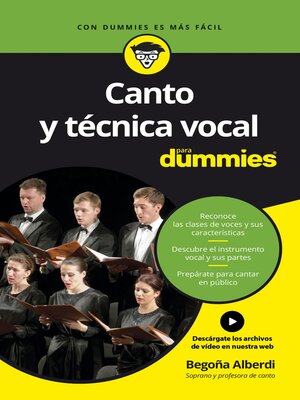 cover image of Canto y técnica vocal para Dummies